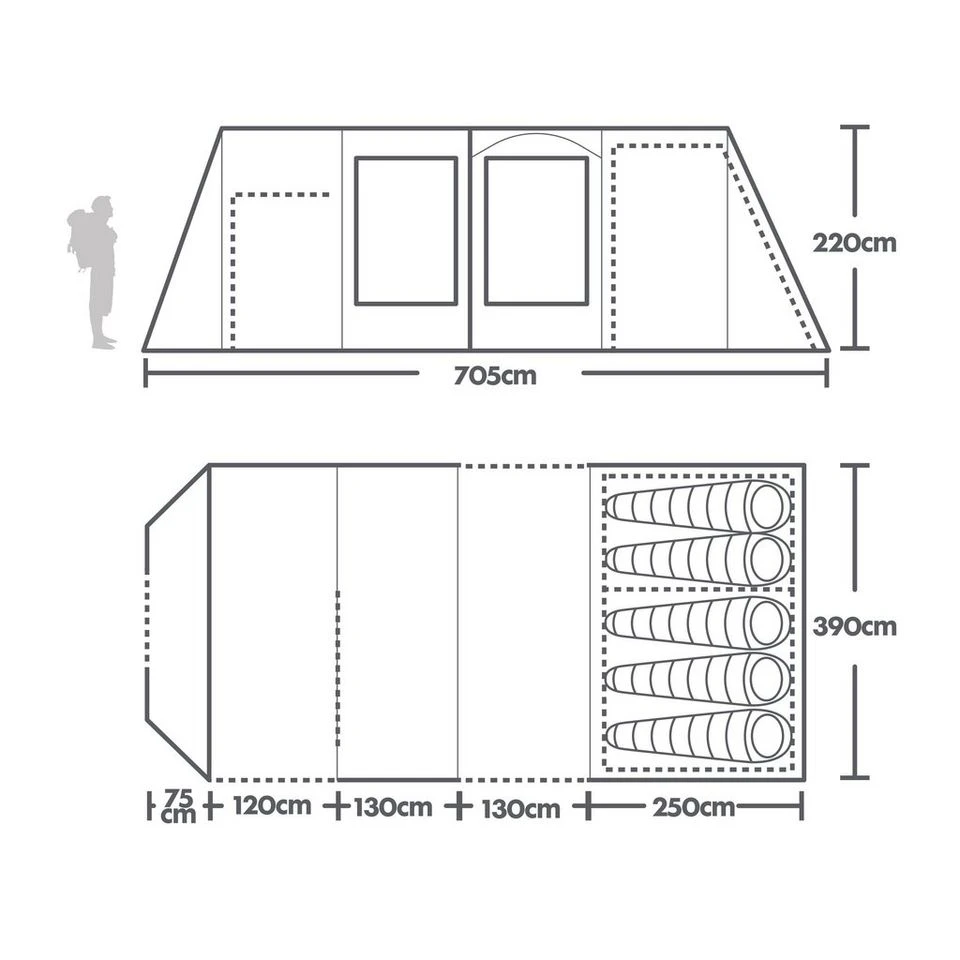 Berghaus Telstar 5 Nightfall Tent 2 Berghaus Telstar 5 Nightfall Tent - Image 2